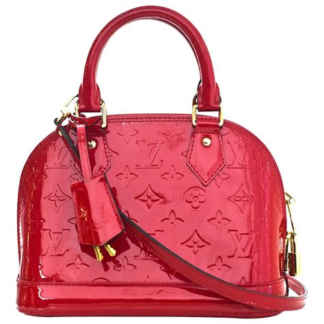 louis vuitton handbags red patent|louis vuitton alma bb monogram.